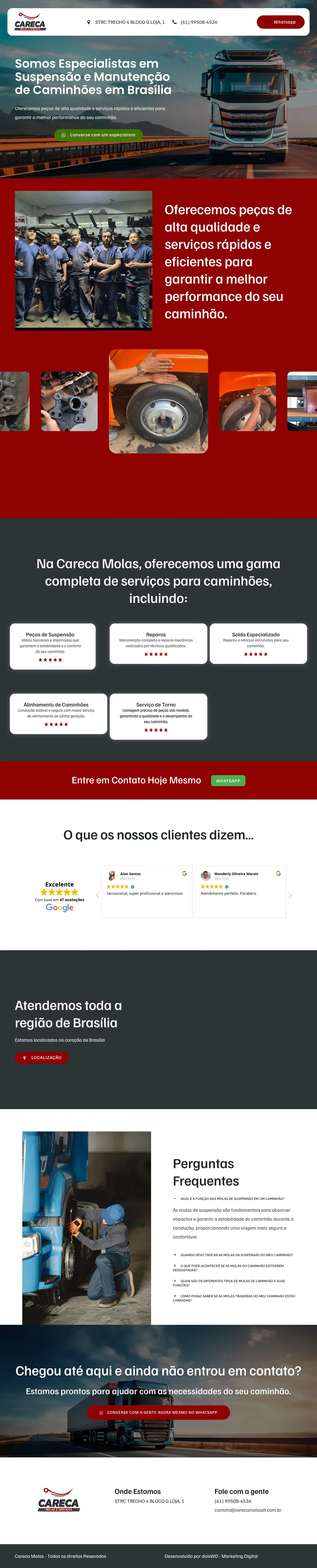Captura completa do site Careca Molas
