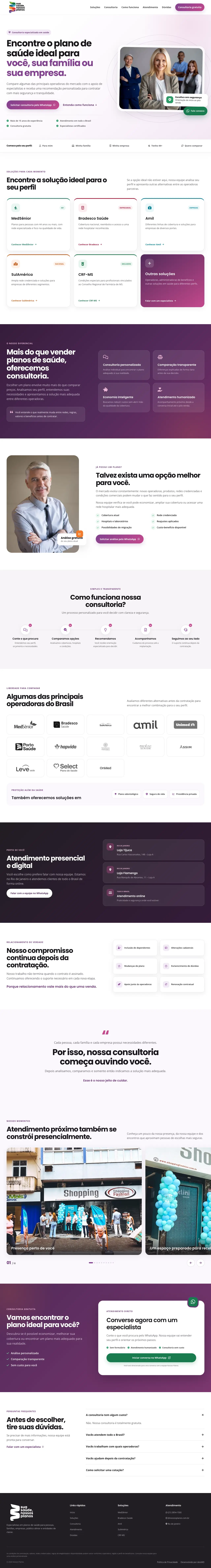 Captura completa do site Nossos Planos