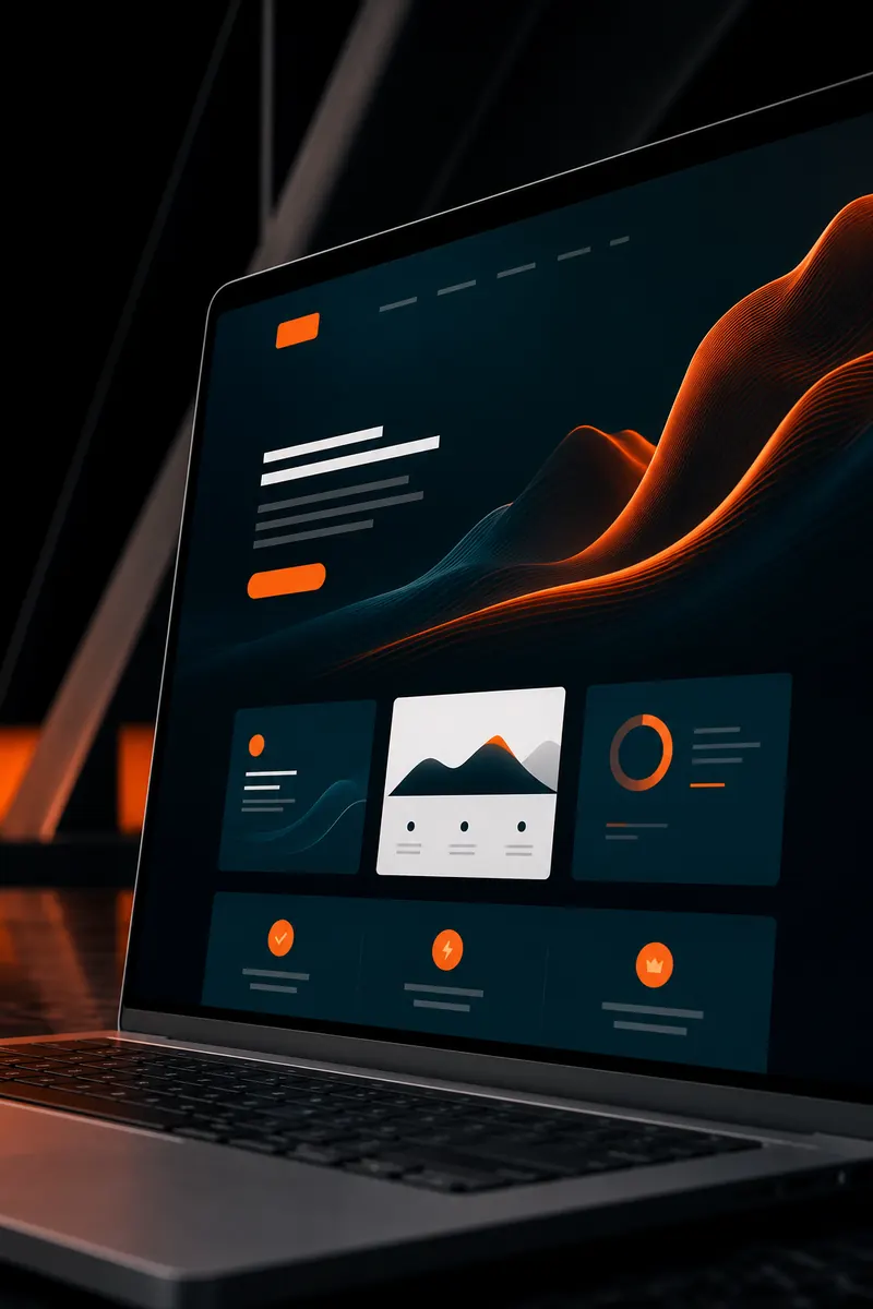 Interface conceitual de uma landing page